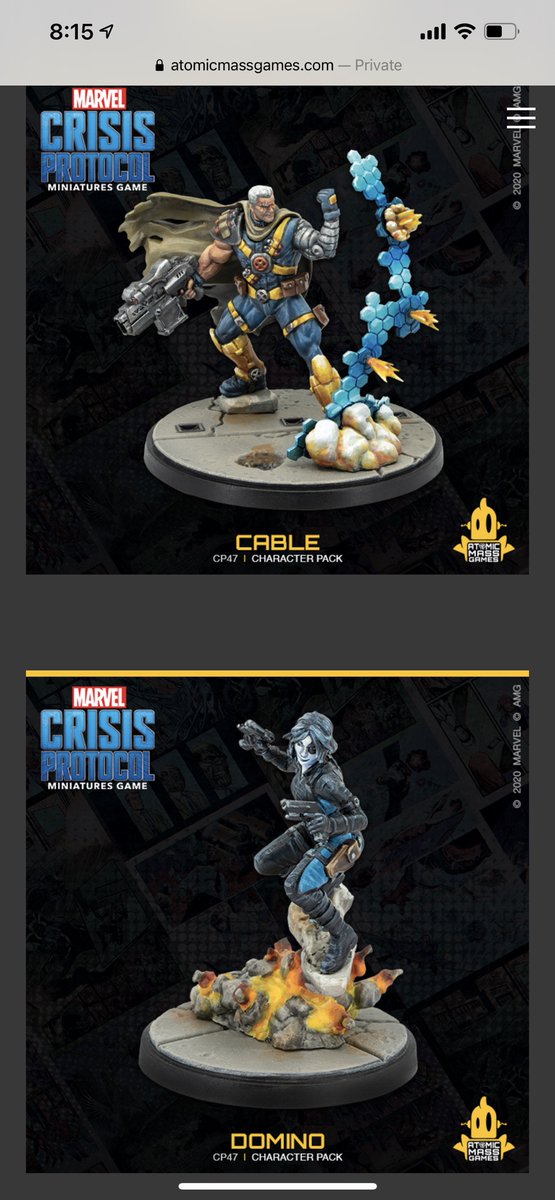 Marvel Crisis Protocol: Domino & Cable Character Pack - Miniature - The Hooded Goblin