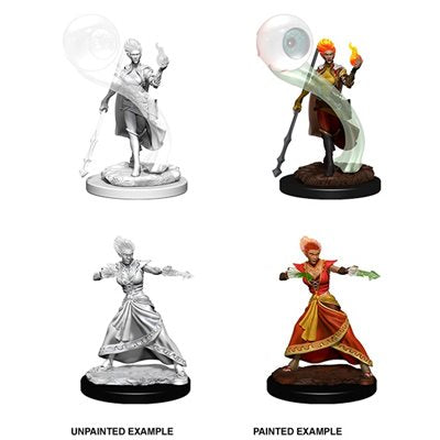 Dungeons & Dragons Nolzur’S Marvelous Miniatures: Fire Genasi Wizard (Female) - Roleplaying Games - The Hooded Goblin