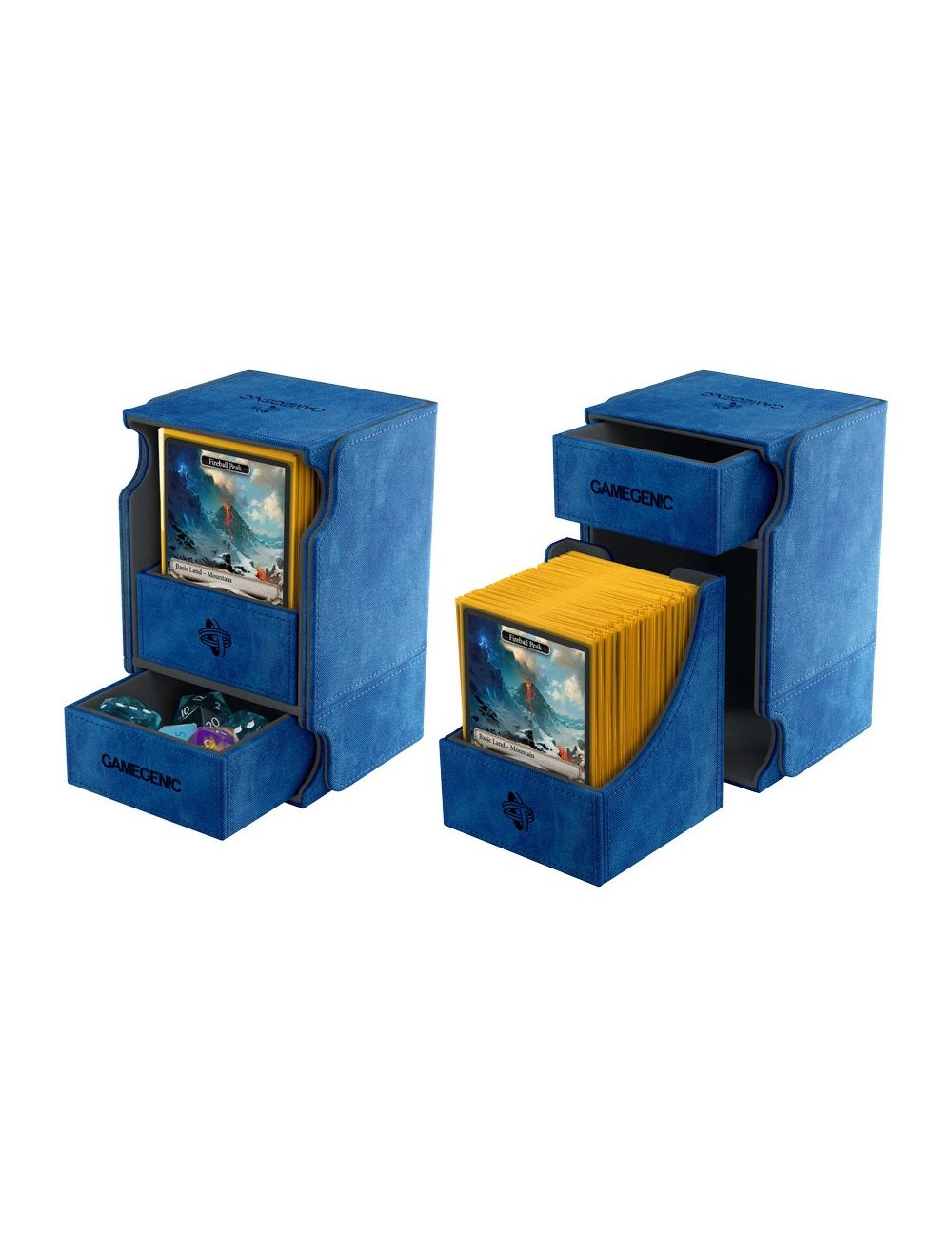 GameGenic Watchtower 100+ Card Convertible Deck Box: Blue