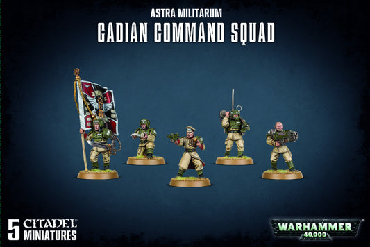 Astra Militarum Cadian Command Squad - Warhammer: 40k - The Hooded Goblin
