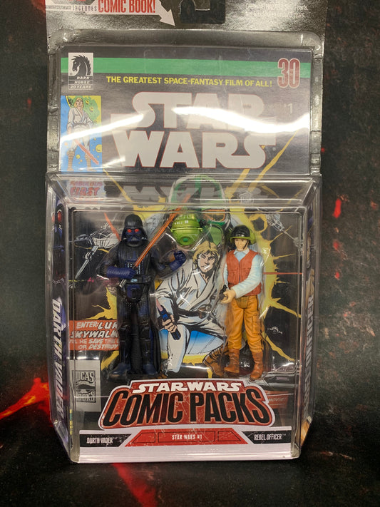 Star Wars Comic Packs: Darth Vader & Rebel Officer - Action Figure - The Hooded Goblin