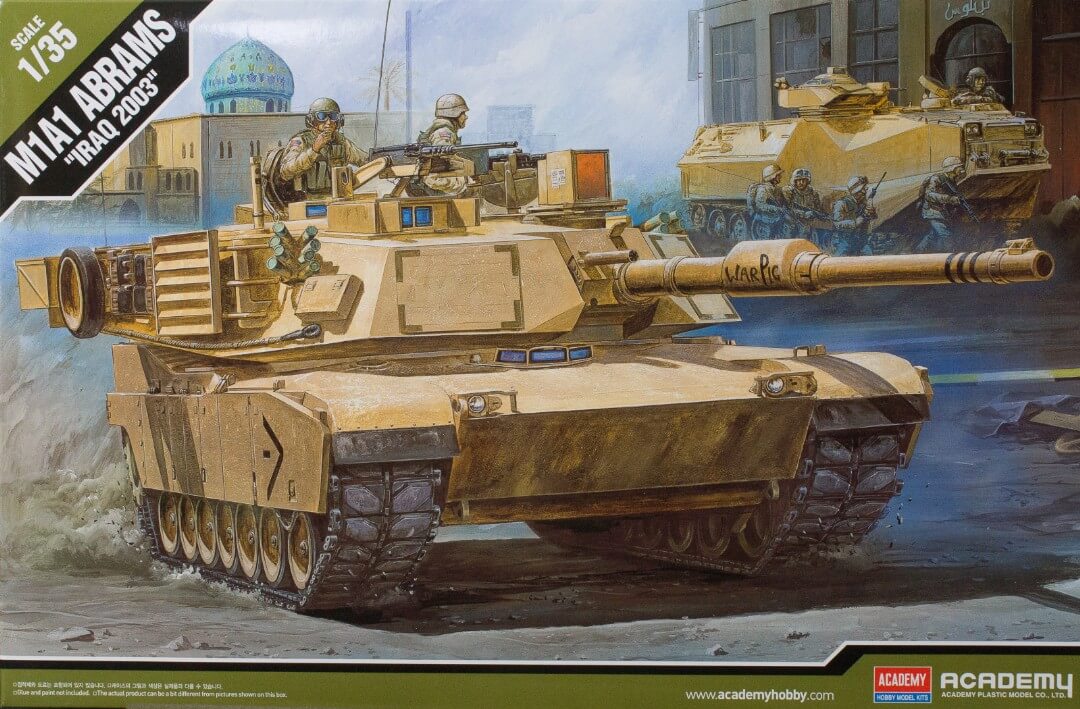 Plastic 1/35 M1A1 Abrams Iraq 2003 Model Tank - Model Kit - The Hooded Goblin