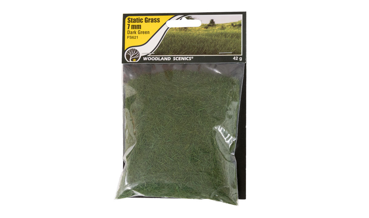 Static Grass Dark Green 7mm