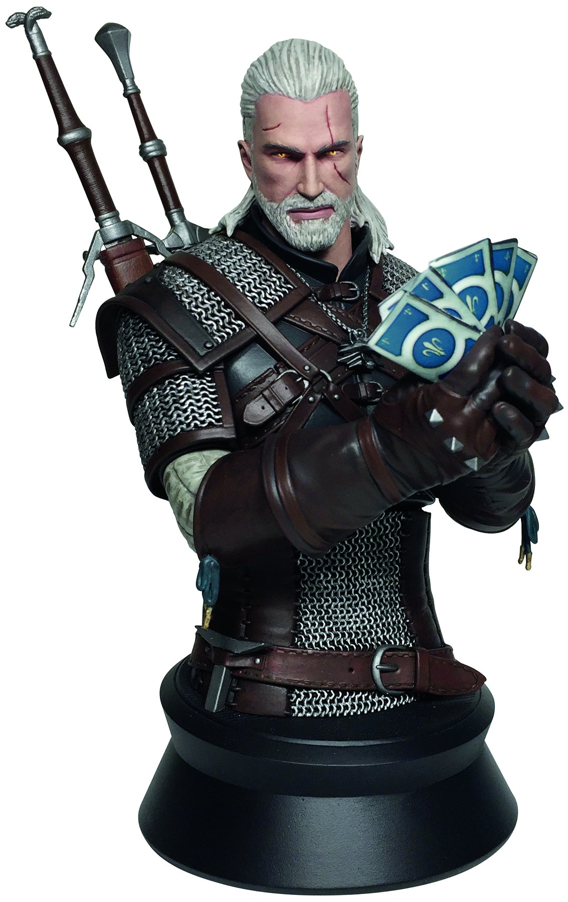 Witcher 3 Wild Hunt Bust Geralt Gwent - Statue - The Hooded Goblin