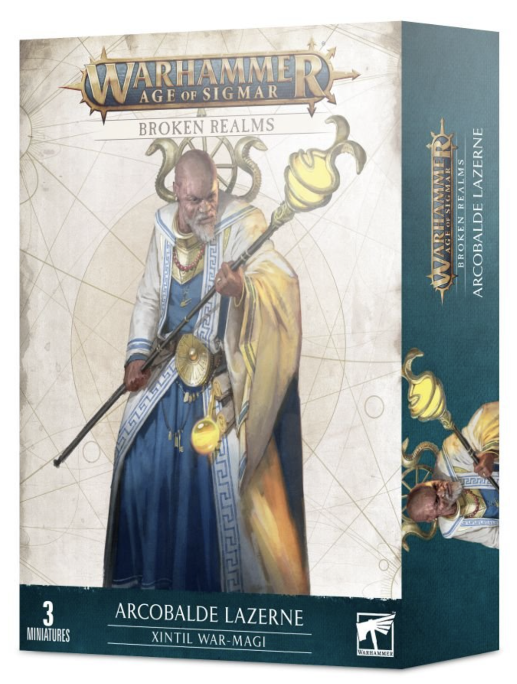 Broken Realms: Arcobalde Lazerne Xintil War-Magi - Book - The Hooded Goblin