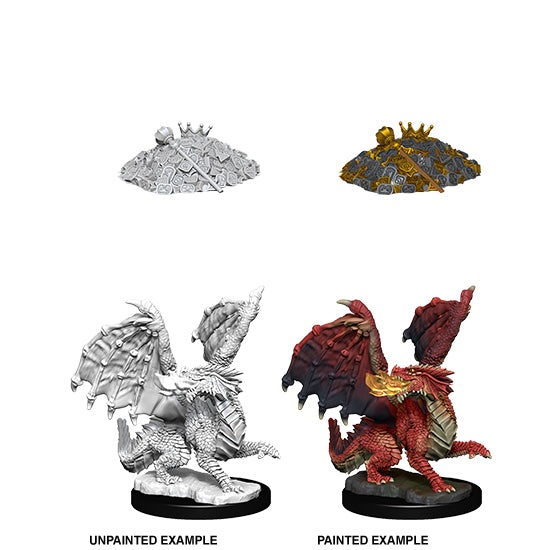 Dnd Unpainted Minis Wv10 Red Dragon Wyrmling - Roleplaying Games - The Hooded Goblin