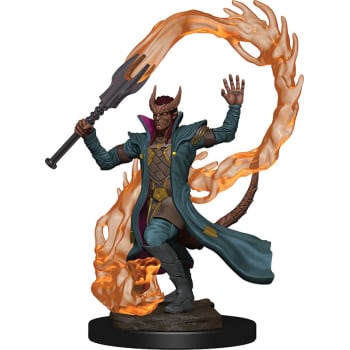 D&D Fantasy Miniatures: Icons Of The Realms: Premium Figure - Male Tiefling Sorcerer - Roleplaying Games - The Hooded Goblin