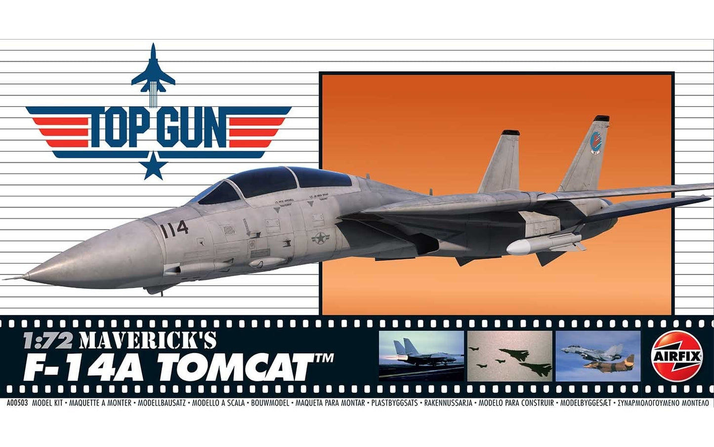 Top Gun Maverick's F-14A Tomcat 1:72 Military Aviation Plastic Model Kit