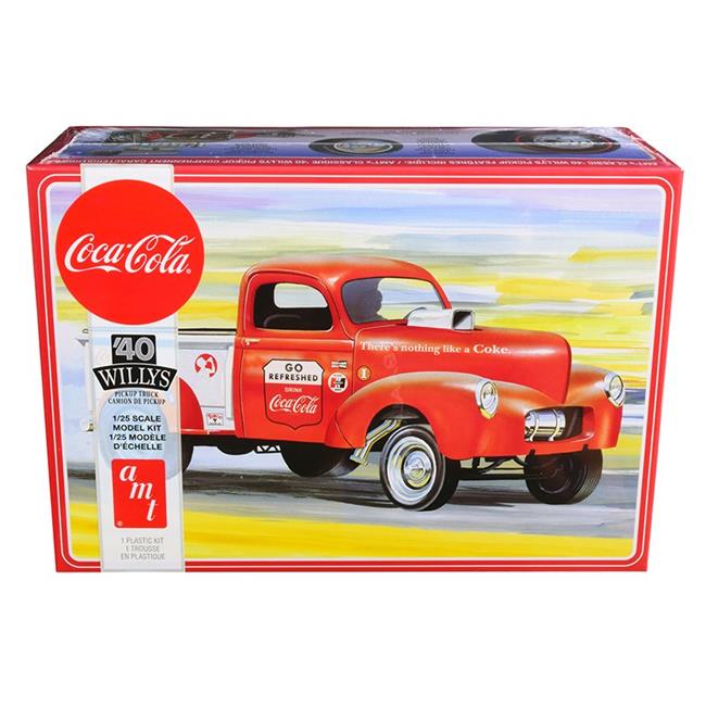 AMT AMT1145M Skill 3 Model Kit 1940 Willys Gasser Pickup Truck Coca-Cola 1 by 25 Scale Model