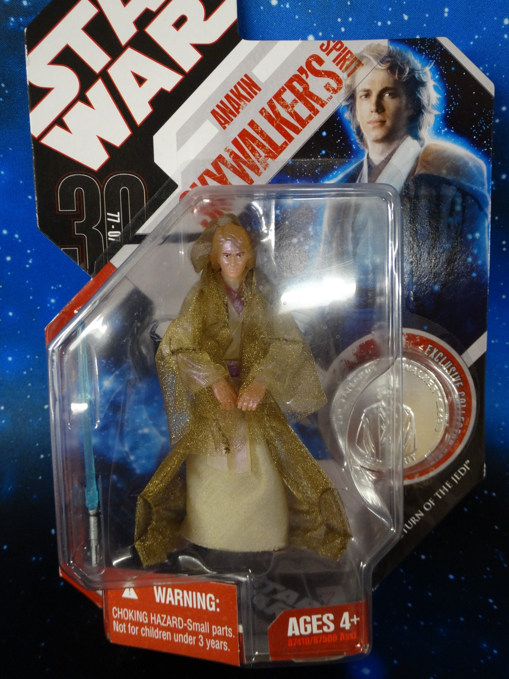 Star Wars Anakin Spirit 30Th Anniversary Expanded Universe Moc Rare Silver Coin - Action Figure - The Hooded Goblin