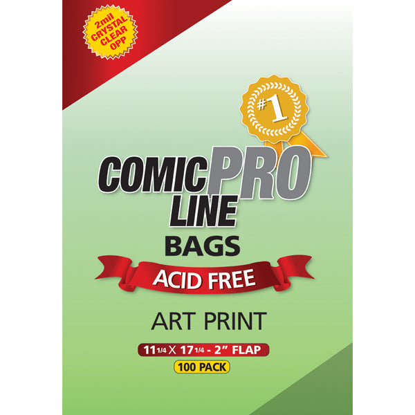 Comic Bags: Art Print Size – 11 1/4″ x 17 1/4″ with 2″ flap - Comic Supplies - The Hooded Goblin