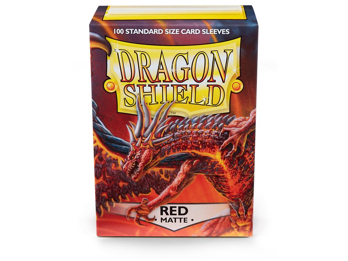 Dragon Shield Sleeves:  Matte Red - Card Supplies - The Hooded Goblin