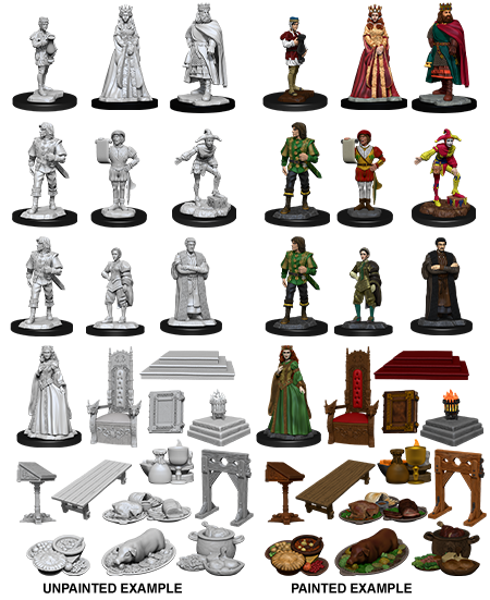 Wizkids Deepcuts Unpainted Miniatures: Wave 12: Towns People: Castle I - Roleplaying Games - The Hooded Goblin