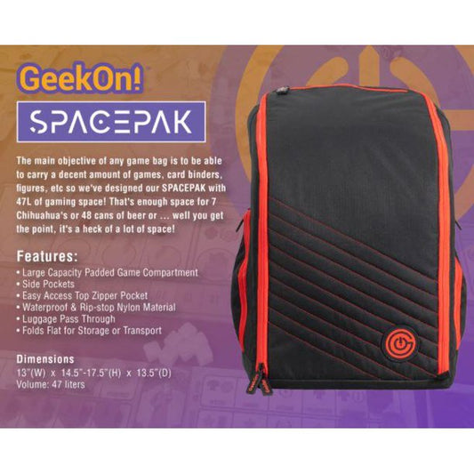 Spacepak Board Game Backpack By Geekon! - Backpack - The Hooded Goblin