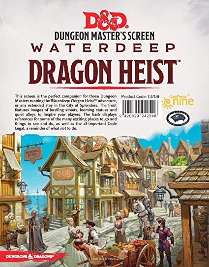Dungeons & Dragons - 5Th Edition - Dungeon Master'S Screen - Waterdeep: Dragon Heist - Roleplaying Games - The Hooded Goblin