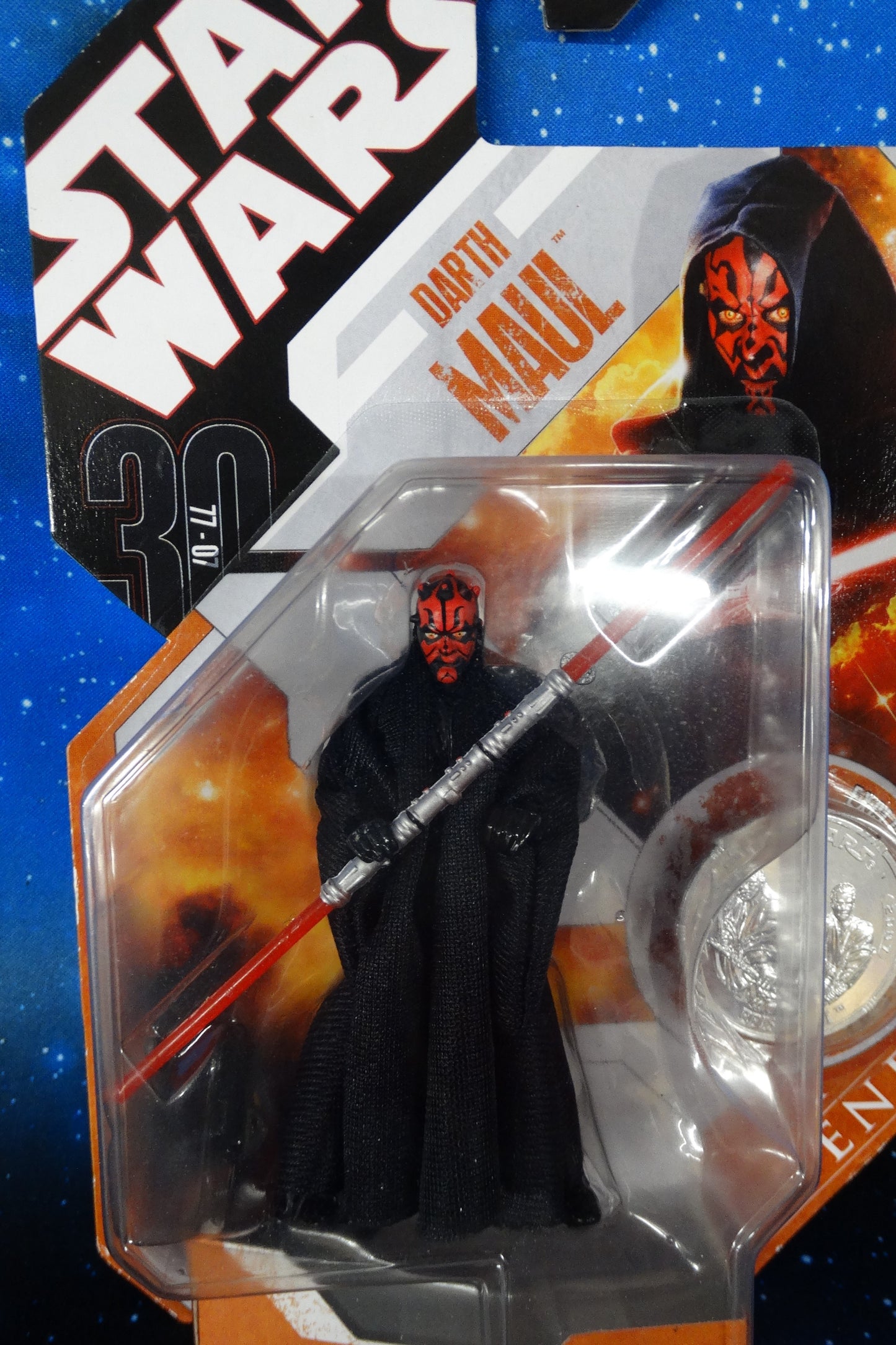 Star Wars Darth Maul 30Th Anniversary Expanded Universe Moc Rare Silver Coin - Action Figure - The Hooded Goblin