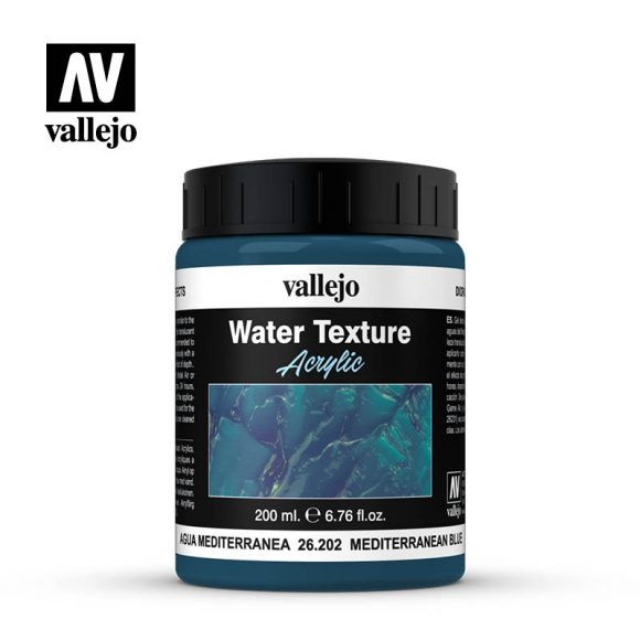 Water Texture - Mediterranean Blue - Painting Supplies - The Hooded Goblin
