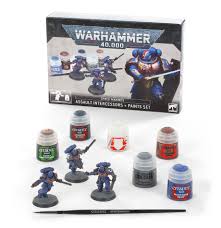 Space Marines: Assault Intercessors + Paints Set - Warhammer: 40k - The Hooded Goblin