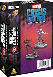 Marvel Crisis Protocol Hawkeye And Black Widow - Board Game - The Hooded Goblin