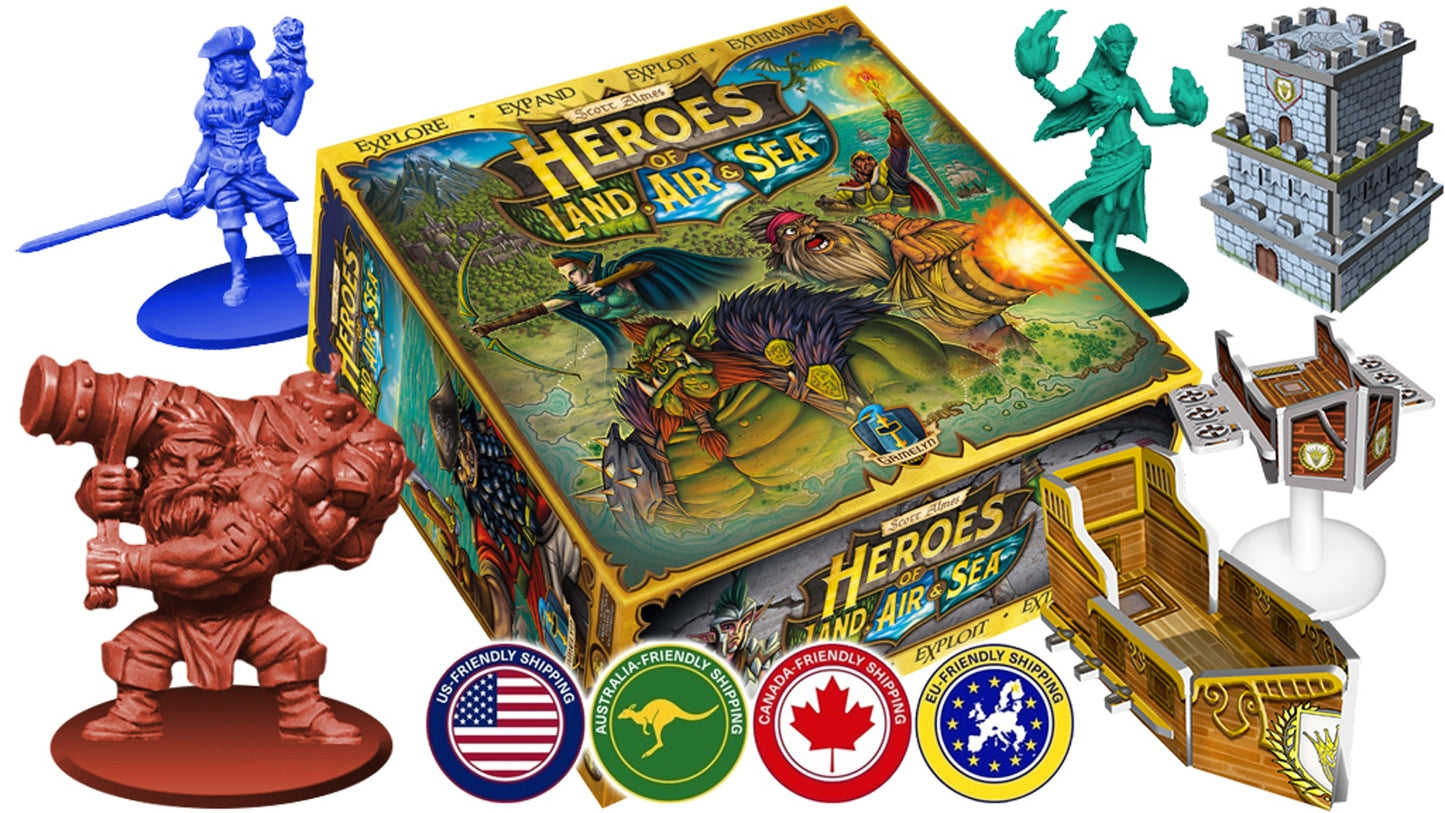 Heroes of Land Air and Sea - Board Game - The Hooded Goblin