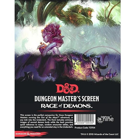 Dungeons And Dragons 5Th Edition - Rage Of Demons Dungeon Master'S Screen - Roleplaying Games - The Hooded Goblin