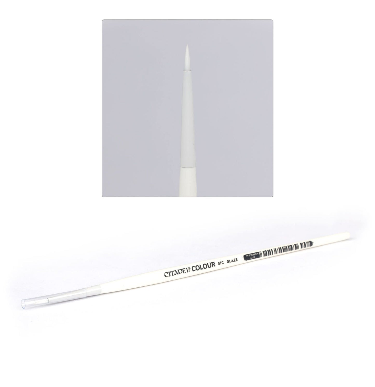White Synthetic Glaze Brush - Citadel Painting Supplies - The Hooded Goblin
