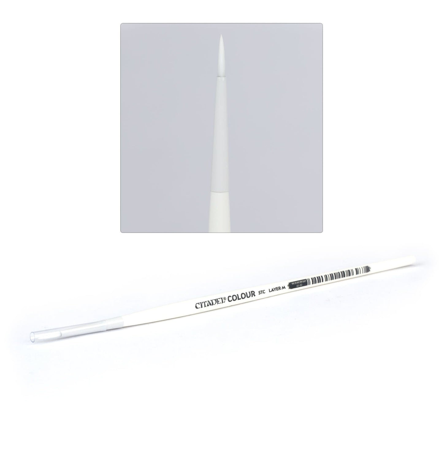 White Synthetic Layer Brush (Medium) - Citadel Painting Supplies - The Hooded Goblin