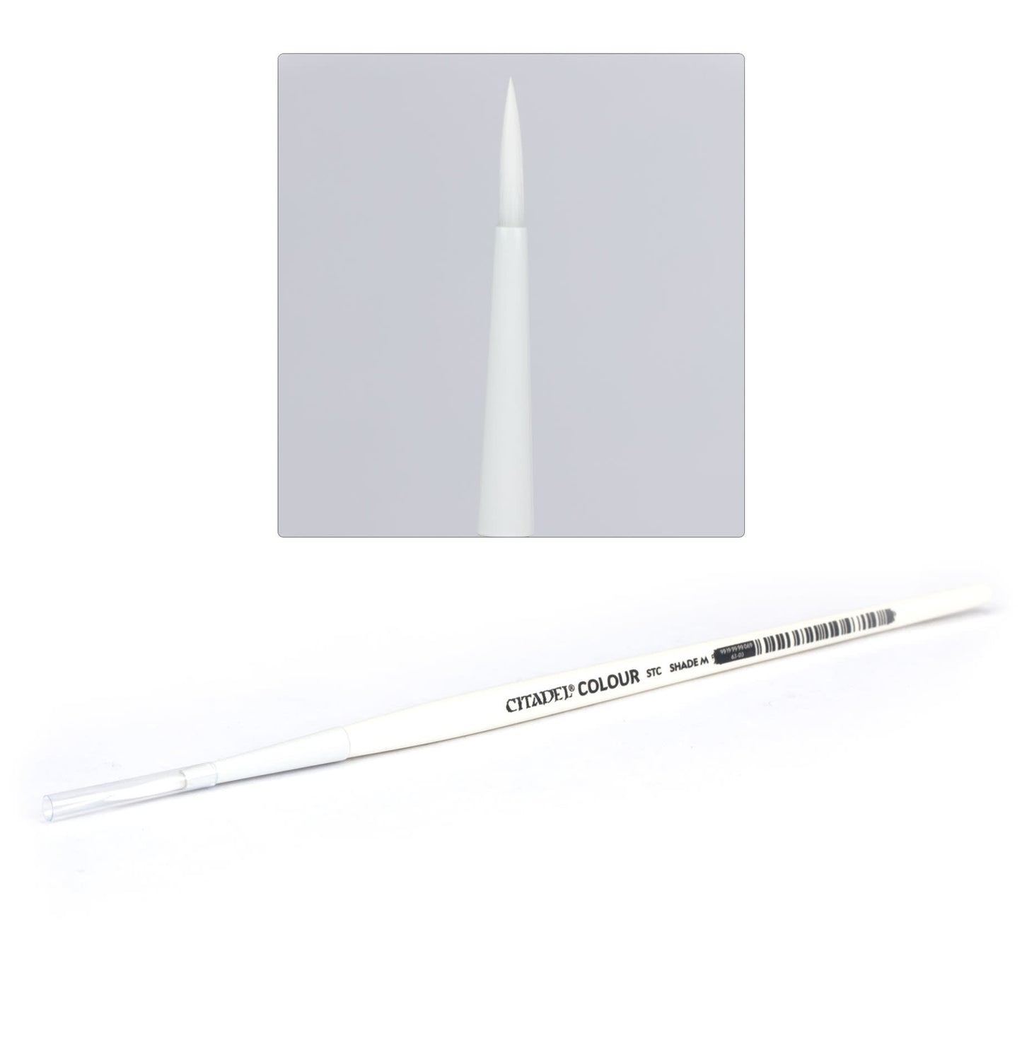 White Synthetic Shade Brush (Medium) - Citadel Painting Supplies - The Hooded Goblin