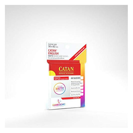 Matte Catan-Sized Sleeves 56x82 mm GameGenic Asmodee for English Language Catan