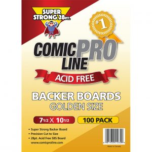 Golden Comic Book Backing Boards - Extra Strong 28pt - Comic Supplies - The Hooded Goblin