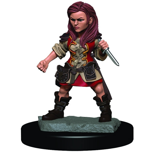 D&D Minis: Icons Of The Realms Premium Figures Wave 3: Halfling Female Rogue - Dungeons and Dragons - The Hooded Goblin