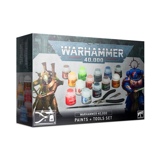 Warhammer 40,000: Paints + Tools Set - Warhammer: 40k - The Hooded Goblin