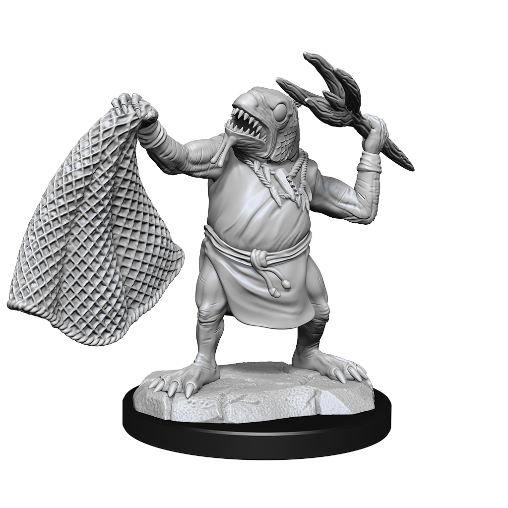 DND Unpainted Minis Wv14 Kuo-Toa & Kuo-Toa Whip - Roleplaying Games - The Hooded Goblin