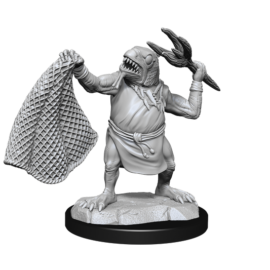 DND Unpainted Minis Wv14 Kuo-Toa & Kuo-Toa Whip - Roleplaying Games - The Hooded Goblin