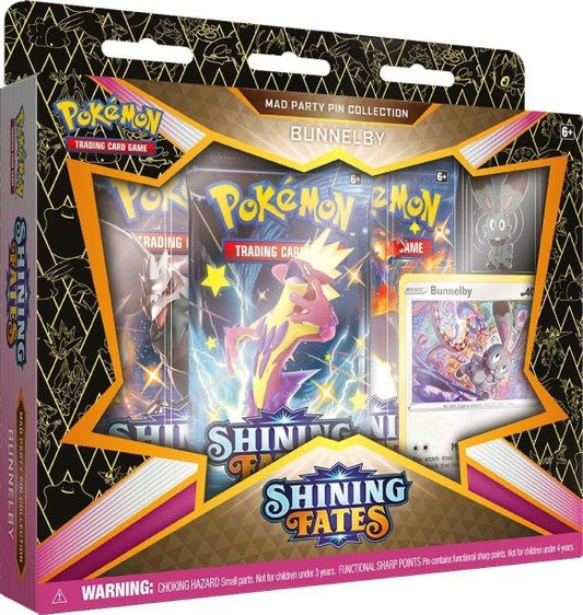 Pokémon Shining Fates Bunnelby Pin Collection -  - The Hooded Goblin