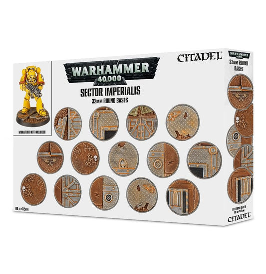 Sector Imperialis 32mm Round Bases - Citadel Supplies - The Hooded Goblin