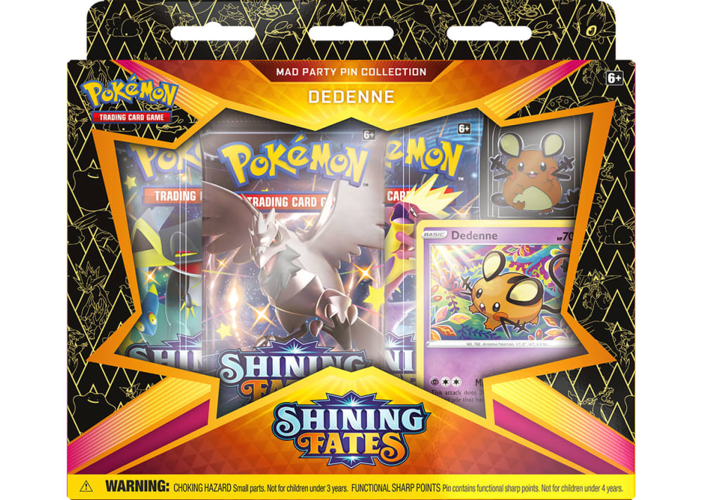 Pokémon Shining Fates Dedenne Pin Collection -  - The Hooded Goblin