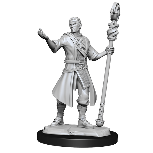 DND Unpainted Minis Wv14 Half-Elf Wizard Male - Roleplaying Games - The Hooded Goblin