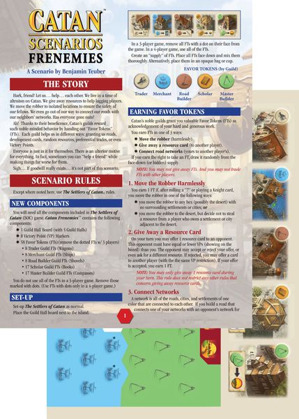 Catan Scenarios Frenemis - Board Game - The Hooded Goblin