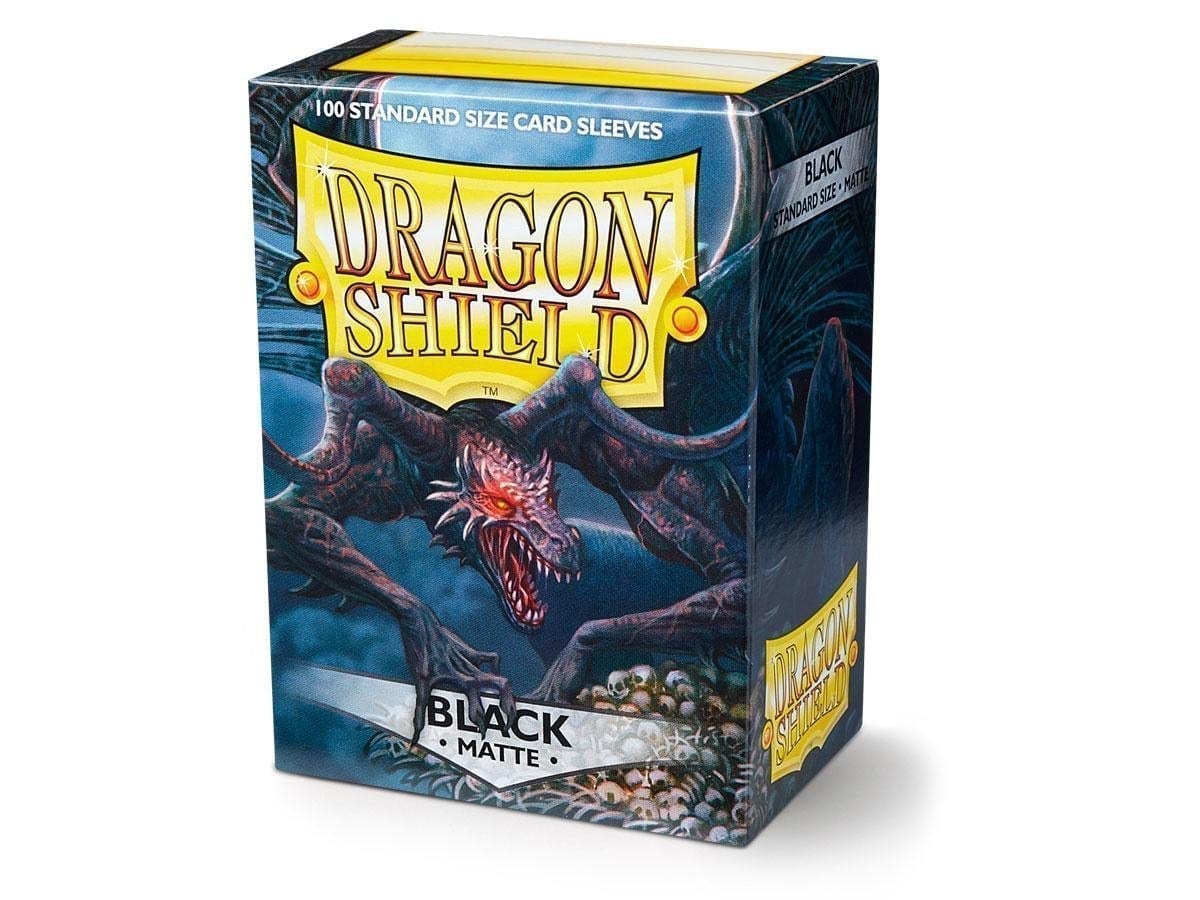 Dragon Shield Sleeves: Matte Black - Card Supplies - The Hooded Goblin