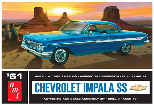 AMT 1961 CHEVY IMPALA SS 1:25 SCALE MODEL KIT - Model Kit - The Hooded Goblin