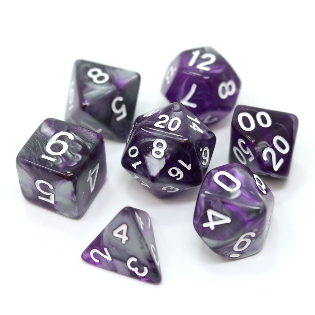 Poly Rpg Set - Dark Crystal Die Hard Dice - Dice - The Hooded Goblin