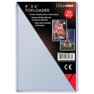UltraPRO Toploaders: 4 X 6 25Ct - Card Game Supplies - The Hooded Goblin