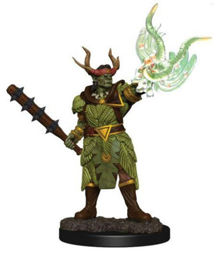 PF Battles: Premium Painted Figure - Half-Orc Druid Male