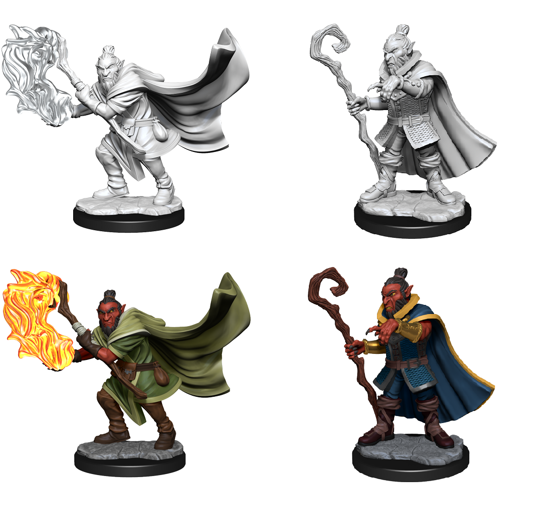 Dungeons & Dragons Critical Role Unpainted Minis: Hobgoblin Wizard and Druid