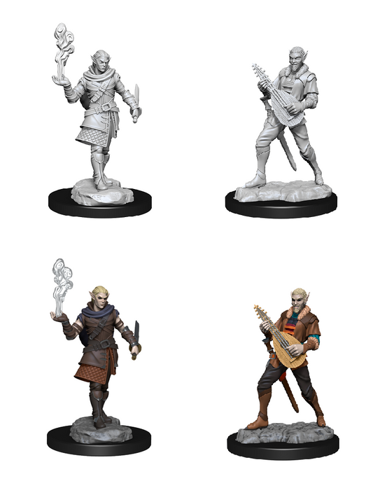 Dungeons & Dragons Critical Role Unpainted Minis: Pallid Elf Rogue and Bard