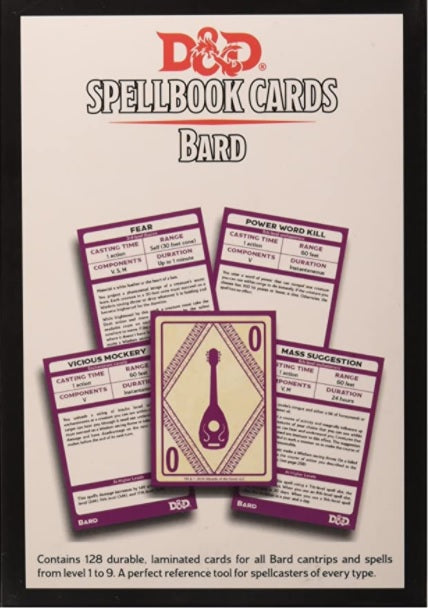 Dungeons & Dragons Spellbook Cards: Bard