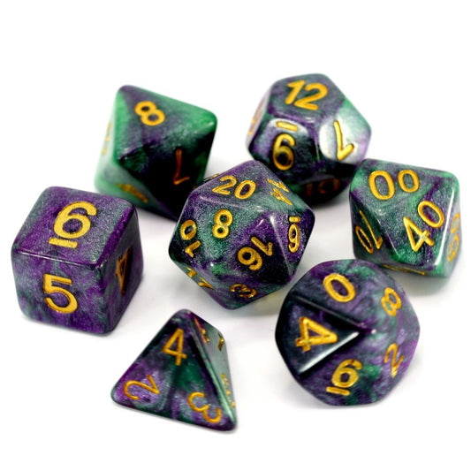 Poly Rpg Set - Masquerade Die Hard Dice - Dice - The Hooded Goblin