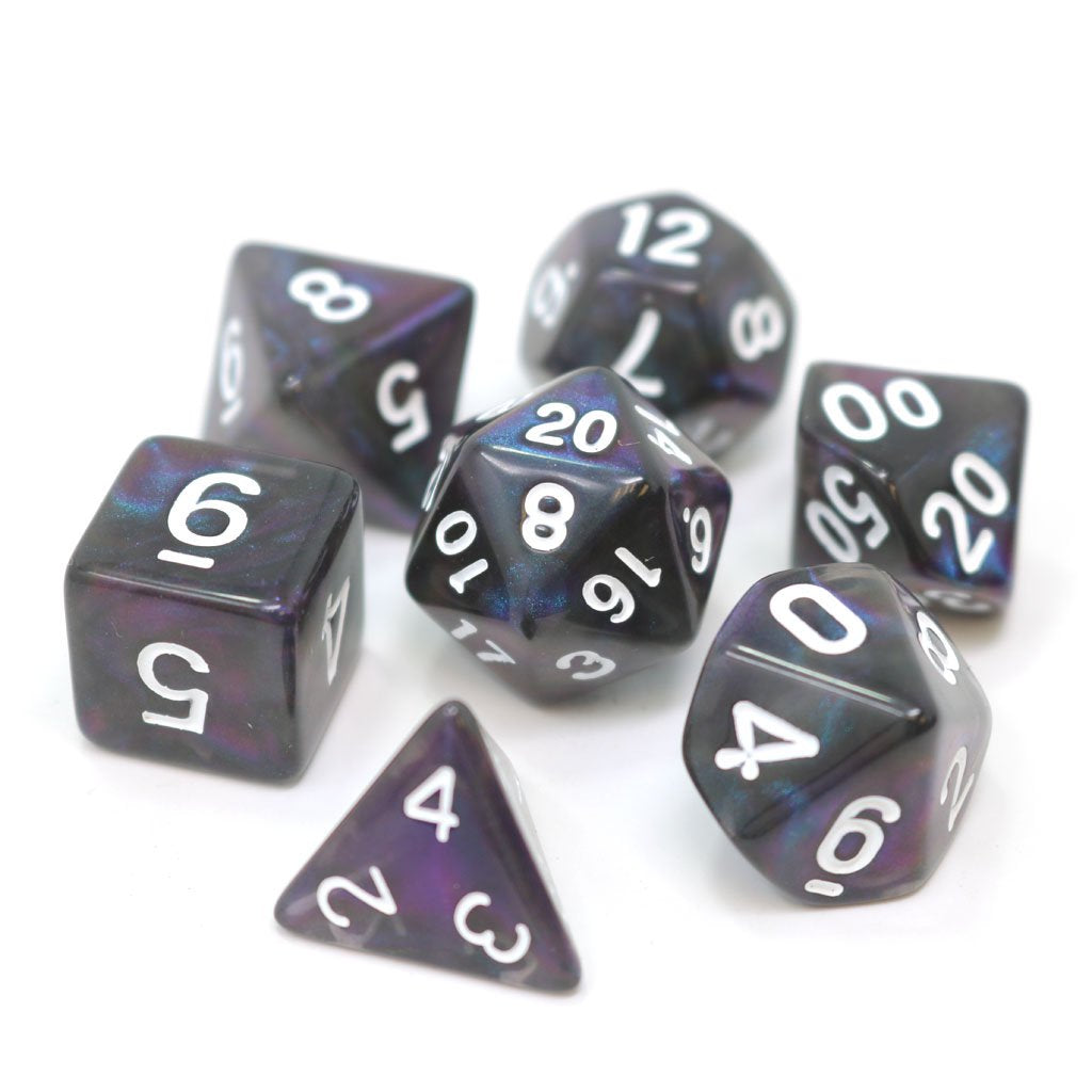Poly Rpg Set - Copper/Purple Alloy - Dice - The Hooded Goblin