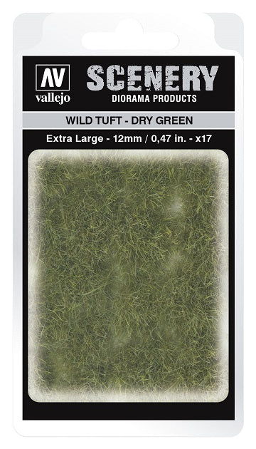 VALLEJO: SCENERY EXTRA LARGE WILD TUFT DRY GREEN - Hobby Supplies - The Hooded Goblin